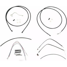 Complete Black Vinyl Handlebar Cable/Line Kit for Ape Hanger Handlebars